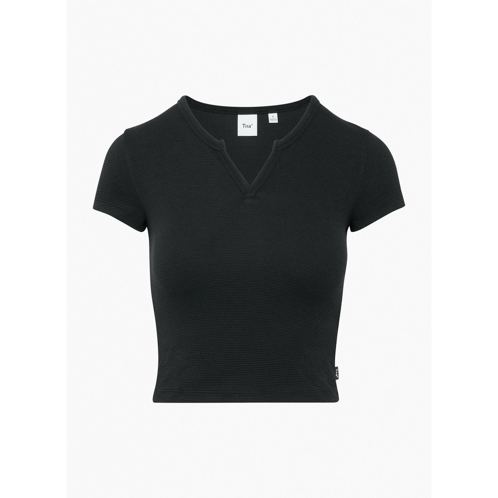 Aritzia TNA Thermal Notch‎ Cropped T-Shirt Size XS